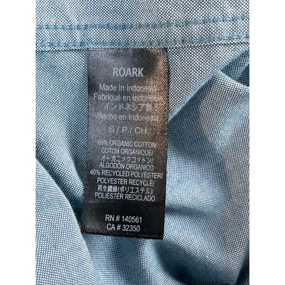 Roark Well Worn Blue Long Sleeve Classic Fit Men's Medium Oxford Button Up Shirt - Picture 7 of 7